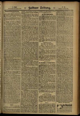 Zweite Ausgabe vom Dienstag, den 18. Februar 1913.