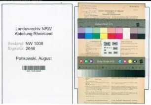 Entnazifizierung August Pohkowski , geb. 01.01.1889 (Maurer)