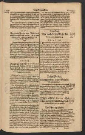 LehenRecht. Wie nach LehenRecht die Coniuges succediren. Caput XII.