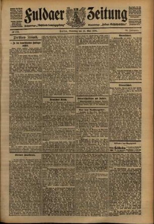 Dritte Ausgabe vom Samstag, den 16. Mai 1908.