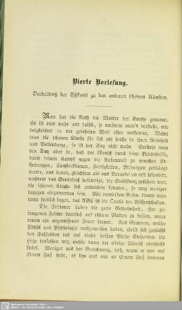 Vierte Vorlesung. Verhältniß der Eßkunst zu den anderen schönen Künsten