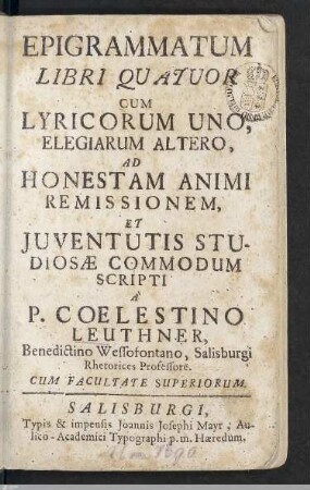 Epigrammatum Libri Quatuor