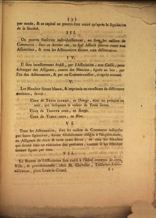 Caisse patriotique de la chapellerie de la ville de Lyon : pour l'échange des assignats de deux & trois cents livres ...