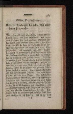 Eilfte Betrachtung.