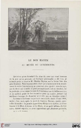 3. Pér. 24.1900: Le don Hayem au Musée du Luxembourg