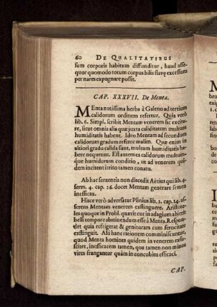 Cap. XXXVII. De Menta