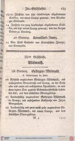IXtes Geschlecht. Wismuth