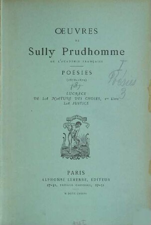 Oeuvres de Sully Prudhomme. I,3