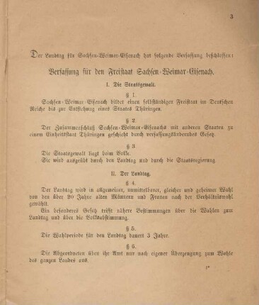 I. Die Staatsgewalt