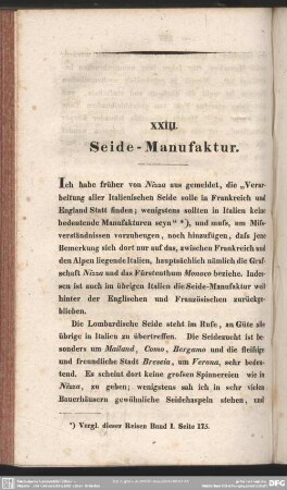 XXIII. Seide-Manufaktur