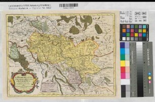Kleve (Herzogtum) Territorialkarte Le Duché de Cleves, la Seigneurie de Ravenstein et le Comté de Meurs (1692) 2 dt. Meilen = 5,5 cm 29 x 38 farb. Nachdruck der Karte von H. Jaillot Sanson