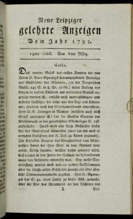 19tes Stück. Den 6ten März.