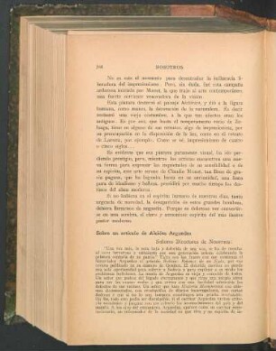 Sobre un artículo de Alcides Arguedas