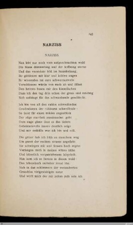 Narziss / [Berthold Vallentin]