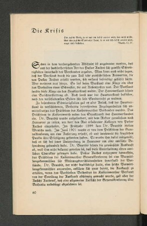 Die Krisis