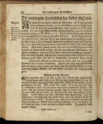 Die verborgene Herrlichkeit der kinder Gottes.