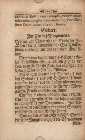 Gebett. Zur Zeit deß Ungewitters.