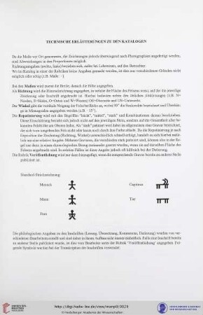 Technische Erläuterungen zu den Katalogen