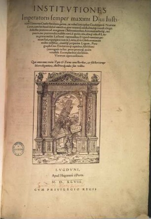 Corpus iuris civilis : cum glossa, 5. Institutiones, Authentica