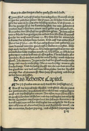Das Zehendt Capitel.