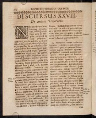 394-407, Discursus XXVIII. De Iudiciis Temerariis.