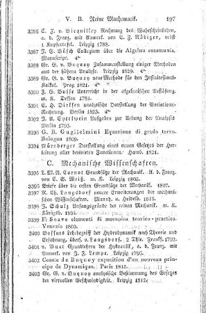 C. Mechanische Wissenschaften.