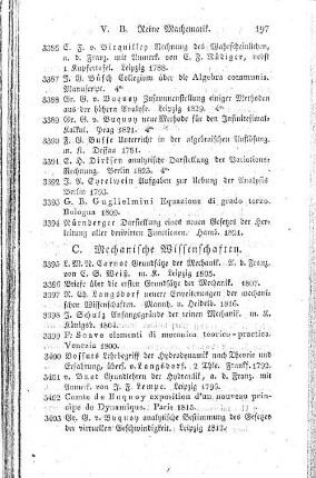C. Mechanische Wissenschaften.