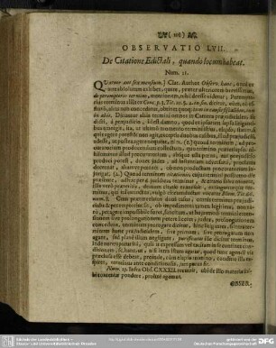 Observatio LVII. De Citatione Edictali, quando locum habeat