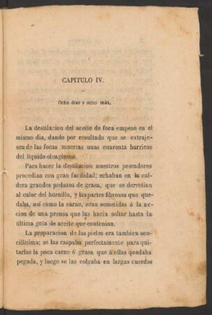 Capítulo IV. - Ocho días y ocho más.