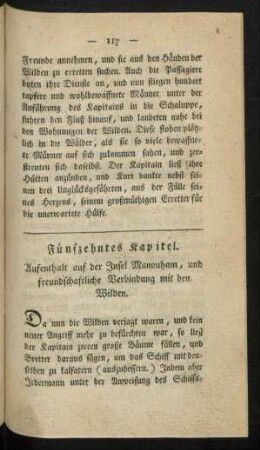 Fünfzehntes Kapitel. Aufenthalt auf der Insel Manouham, und freundschaftliche Verbindung mit den Wilden.