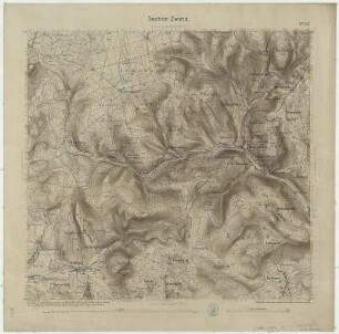 Section Zwota aus: Topographische Karte (Äquidistantenkarte) Sachsen