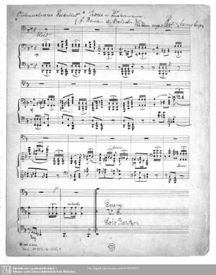 Österreichisches Reiterlied / Arrangement - Mus.11302-K-505,1 : Bariton, pf; RMWV 295/2