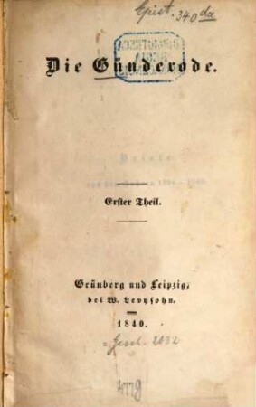 Die Günderode, 1