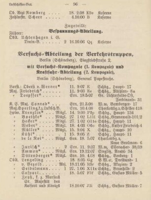 Versuchs-Abteilung der Verkehrstruppen