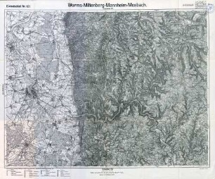 Reichskarte: Einheitsblatt 131 Worms-Miltenberg-Mannheim- Mosbach