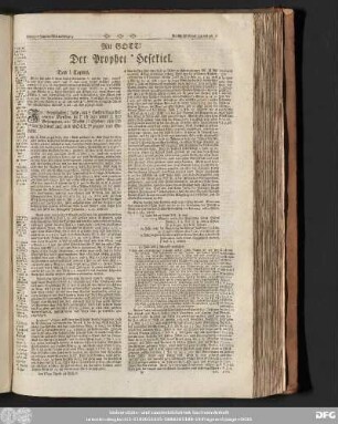Der Prophet Hesekiel.