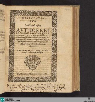 Disputatio de Votis
