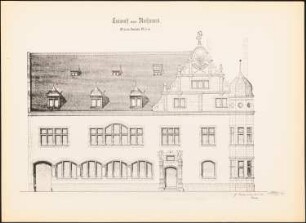 Rathaus: Seitenansicht (aus: Drucke von Seminararbeiten der Königlich Technischen Hochschule Berlin, Bd. I)