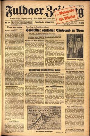 Ausgabe vom Donnerstag, den 04. August 1938.