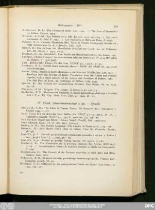 IV. Poetik, Literaturwissenschaft u. dgl. — Sprache