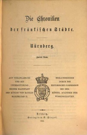 Die Chroniken der fränkischen Städte, 2