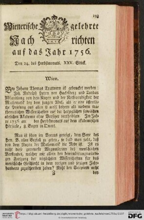 Den 24. des Herbstmonats. XXV. Stück