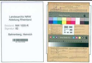 Entnazifizierung Heinrich Bahrenberg , geb. 28.12.1902 (Kassierer)