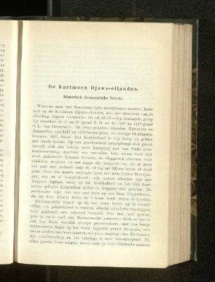 De Karimoen Djawa-eilanden, door G. L. Gonggrijf