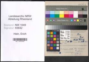 Entnazifizierung Erich Hein , geb. 03.06.1903 (Arbeiter)
