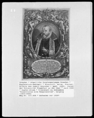 Bildnis des Ludolf Schrader (gest. 1589), Jurist der Universität Frankfurt an der Oder