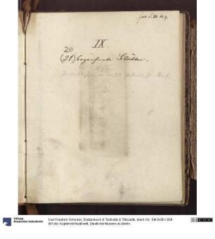 Skizzenbuch & Textseite & Titelseite