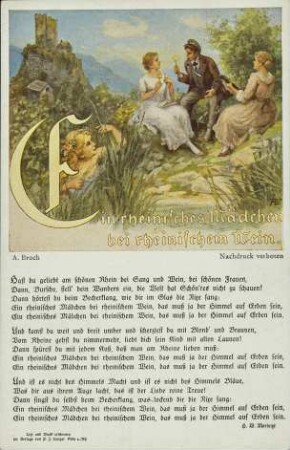 Ein rheinisches Mädchen bei rheinischem Wein.