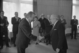 Empfang der Stadt Karlsruhe für den Landtagsabgeordneten und ersten Karlsruher Nachkriegsoberbürgermeister Dr. Hermann Veit anlässlich seines 75. Geburtstages
