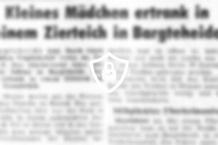 Kleines Mädchen ertrank in einem Zierteich in Bargteheide